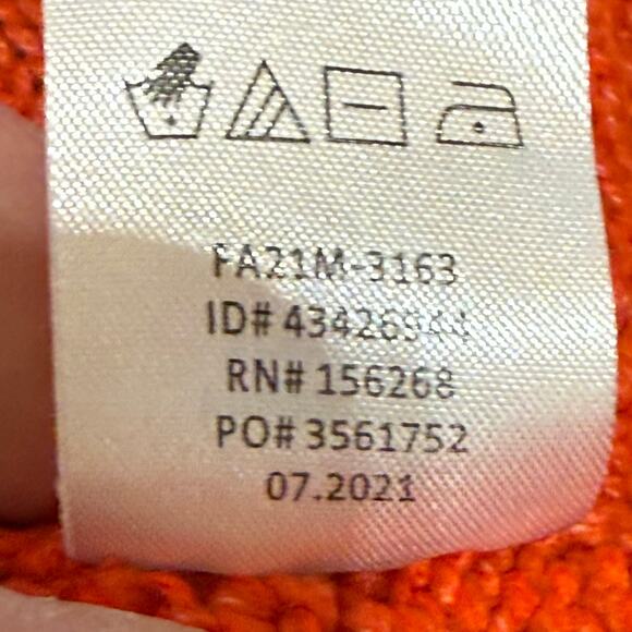 Caligraphie Orange Multi Textured Knit Sweater Size L - Picture 9 of 11